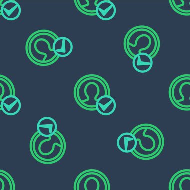 Satır Oluştur Hesap Ekranı simgesi mavi arkaplanda izole edilmiş dikişsiz kalıp. Vektör