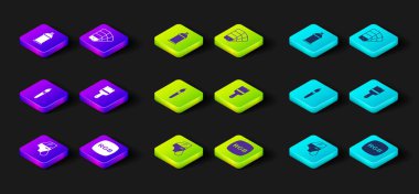 Araba boyama, RGB, boya fırçası, renk palet rehberi ve sprey kutu ikonu. Vektör