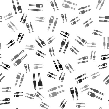 Siyah USB kablo ikonu beyaz arkaplanda izole edilmiş pürüzsüz desen. PC ve mobil cihazlar için bağlantı ve soketler. Vektör