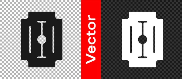 Black Blade Rasiermesser Symbol isoliert auf transparentem Hintergrund. Vektor — Stockvektor
