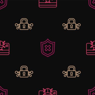 Hat sistemini kredi kartına, siber güvenliğe ve kalkanlara kusursuz bir şekilde yerleştirin. Vektör