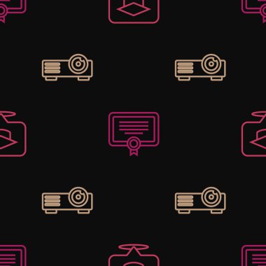 Konuşma balonu, film, medya projektörü ve sertifikalı şablonu konuşma balonunda derecelendirme başlığı olarak ayarla. Vektör.