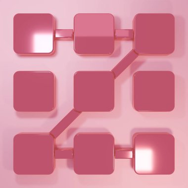 Pink Graphic password protection and safety access icon isolated on pink background. Security, safety, protection, privacy concept. Minimalism concept. 3D render illustration.