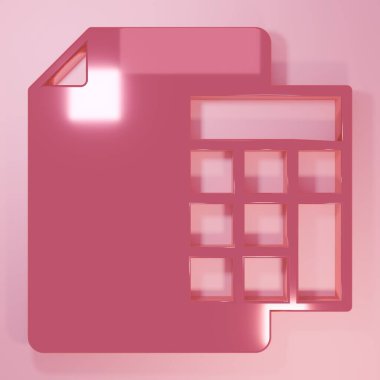 Pembe Molekül simgesi pembe arkaplanda izole edilmiş. Kimya moleküllerinin yapısı, fen öğretmenlerinin yenilikçi eğitim posteri. Minimalizm kavramı. 3 Boyutlu resimleme.