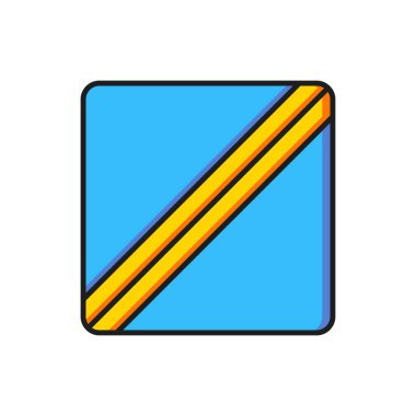 Renk Dikiş Deseni simgesi beyaz arkaplanda izole edildi. Dikiş için işaretler. Düz çizgili, gölgeli. Vektör.