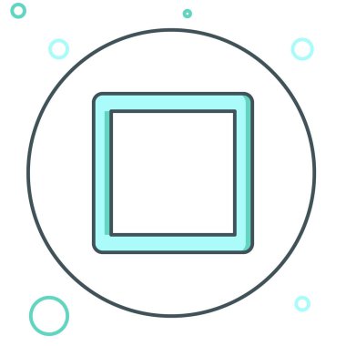 Çizgi Dikiş Deseni simgesi beyaz arkaplanda izole edildi. Dikiş için işaretler. Renkli taslak konsepti. Vektör.