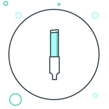 Beyaz arkaplanda çizgi sigara simgesi izole edildi. Tütün tabelası. Sigara içme sembolü. Renkli taslak konsepti. Vektör.