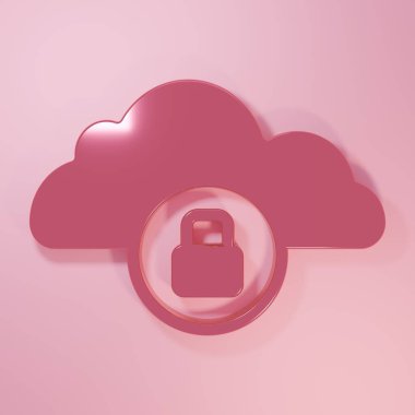 Pembe Finansal büyüme ikonu pembe arka planda izole edilmiş. Gelirleri arttırıyorum. Minimalizm kavramı. 3 Boyutlu resimleme.