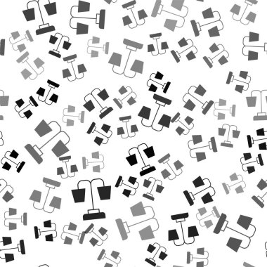 Siyah Avize simgesi beyaz arkaplanda izole edilmiş kusursuz desen. Vektör.