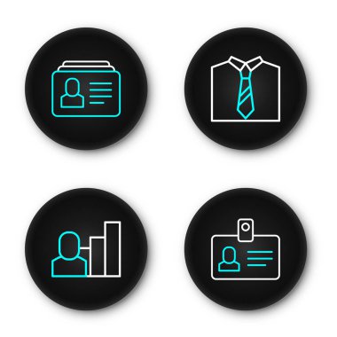 Çizgi tanımlama rozeti, Üretici İnsan, Bağla ve Devam ikonu. Vektör.