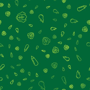 Lahana, Patlıcan ve Armut 'u pürüzsüz desene göre dizin. Vektör.