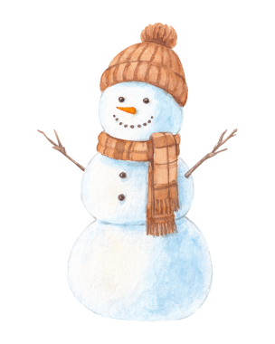 Kahverengi örgü şapkalı ve eşarplı tatlı suluboya adam.