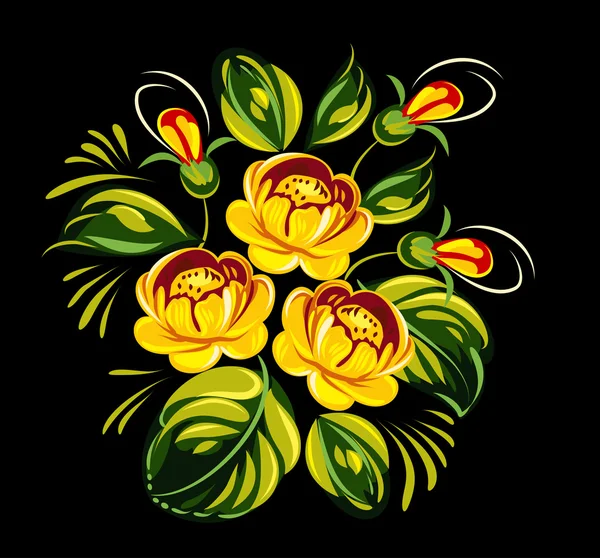 野の花の花束 — ストックベクタ