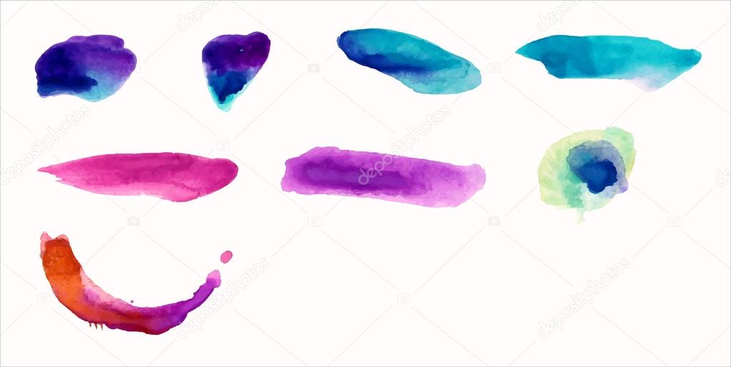 coloured blot, paint, water-colour
