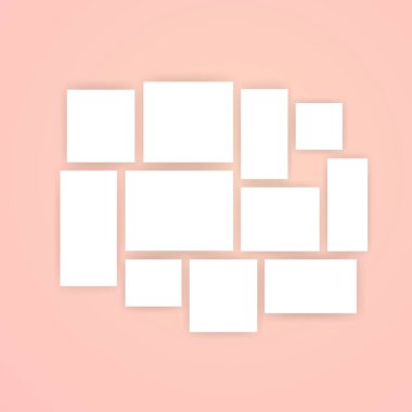 Not kağıdı boş simgesi seti. İzole edilmiş beyaz arkaplanda vektör. EPS 10.