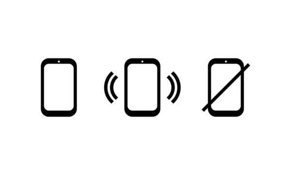 Icono Del Teléfono Negro Llamando Señal Telefónica Hay Letrero Vector — Vector de stock