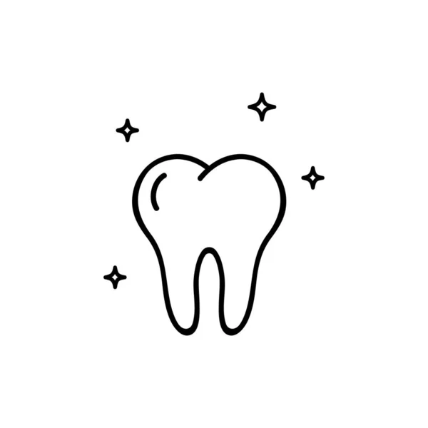 黒い歯のアイコン 隔離された白い背景のベクトル Eps — ストックベクタ
