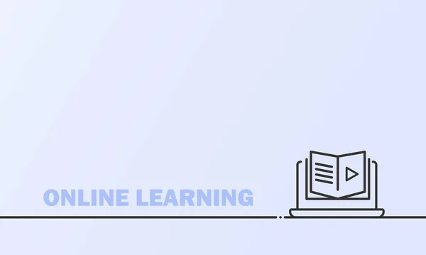 Online Onderwijs Afstandsexamen Banner Cursus Learning Van Thuis Online Studeren — Stockvector