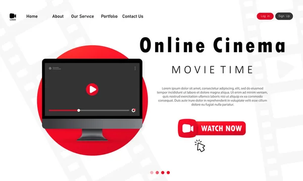 Home Cinema Online Durante Pandemia Guardare Film Casa Vettore Sfondo — Vettoriale Stock