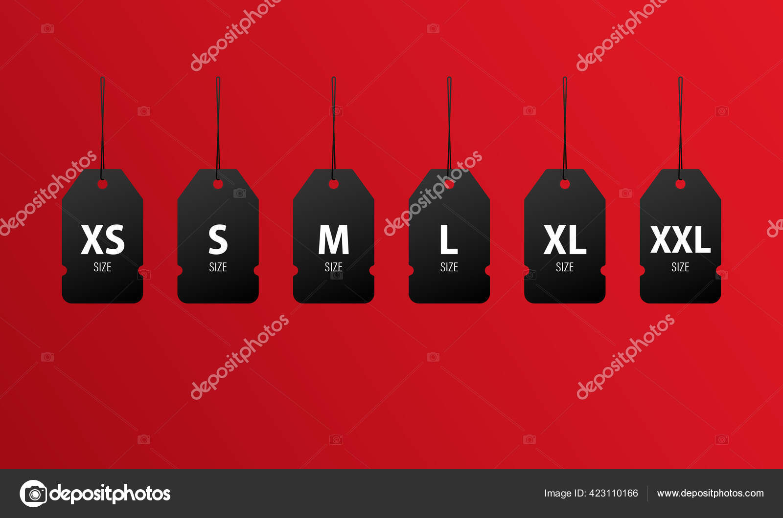 XL Size Clothing Label - Vector Illustration Stock Vector