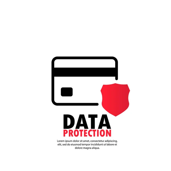 Προστασία Πιστωτικής Κάρτας Υπεράσπιση Προστατεύει Οικονομικά Εικονίδιο Λογισμικό Πλαστικών Καρτών — Διανυσματικό Αρχείο