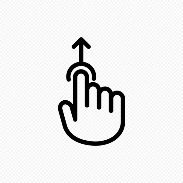 Χέρι Δρομέα Αφής Οθόνη Χειρονομίες Εικονίδιο Σαρώστε Εικονίδιο Διάνυσμα Απομονωμένο — Διανυσματικό Αρχείο