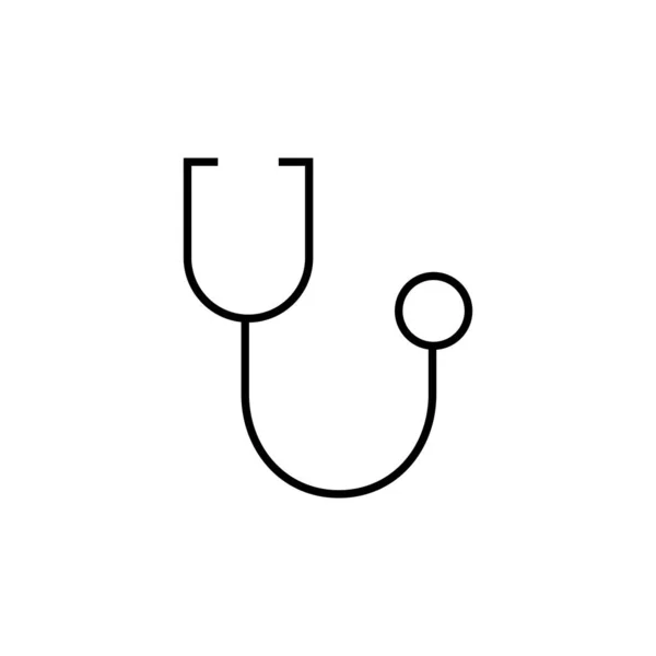 Εικονίδιο Στηθοσκοπίου Ιατρικό Και Υγειονομικό Σύμβολο Διάνυσμα Απομονωμένο Λευκό Φόντο — Διανυσματικό Αρχείο