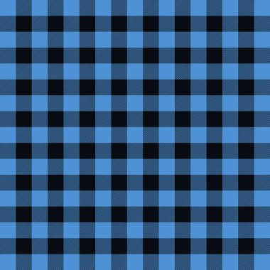 Mavi ekose desenli. İzole edilmiş arkaplanda vektör. EPS 10.