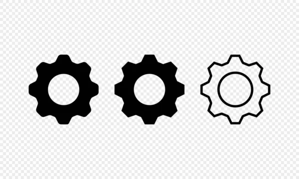 Icono Engranaje Listo Estableciendo Icono Vector Sobre Fondo Transparente Aislado — Archivo Imágenes Vectoriales