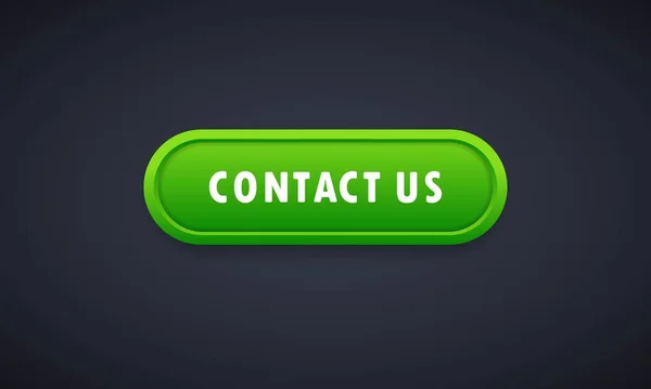 Contact Icon Flat Style Contact Realistic Button Communication Symbol Your — Archivo Imágenes Vectoriales