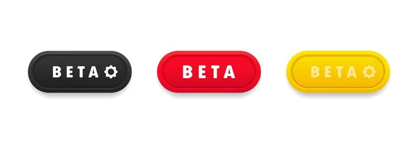 Botão Beta Activado Vetor Fundo Branco Isolado Eps —  Vetores de Stock