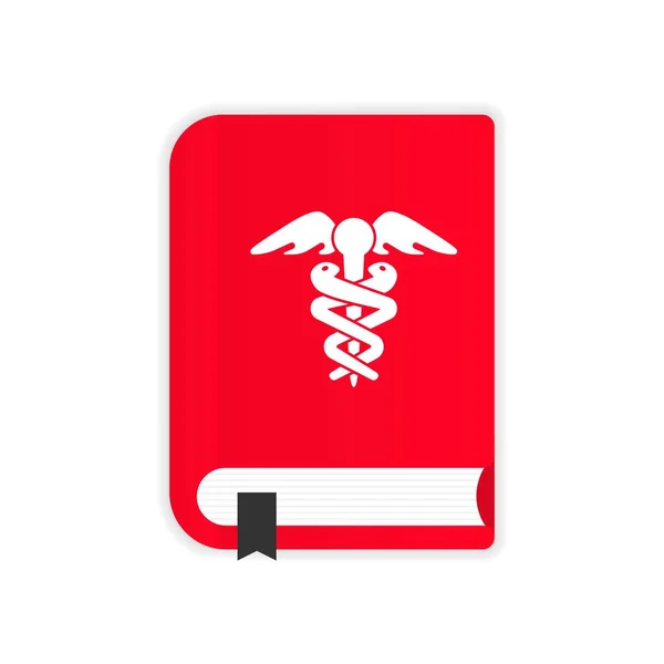 Icono Del Libro Médico Base Conocimientos Salud Libros Médicos Referencia — Vector de stock