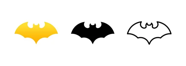 Conjunto Ícones Morcego Conceito Decoração Halloween Vetor Eps — Vetor de Stock