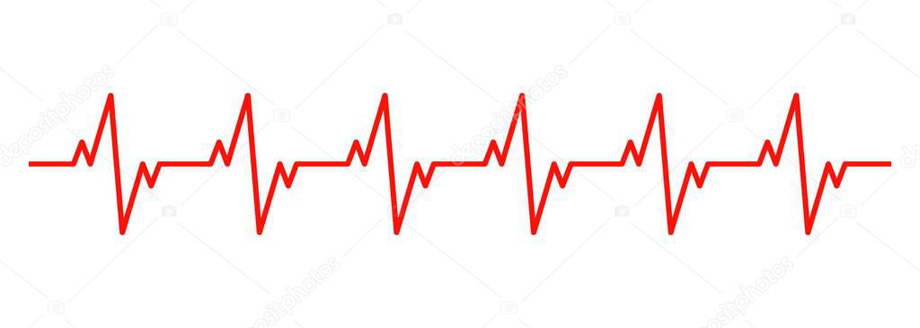 Heartbeat rhythm line icon. Cardiogram. Vector EPS 10