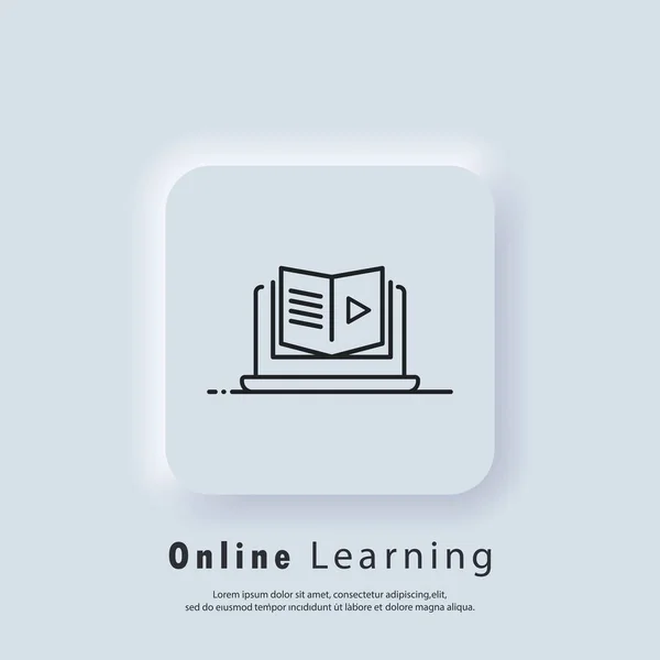 Distant Education Books Icon Online Education Distance Test Banner 사이트 — 스톡 벡터