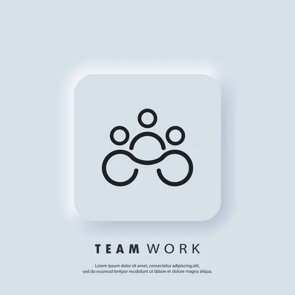 Icono Trabajo Equipo Comunidad Logotipo Asociación Empresarial Logo Trabajo Equipo — Archivo Imágenes Vectoriales