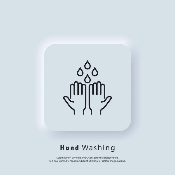 Wash Hands Icon Wash Hands Soap Icon Health Care Concept — Stock Vector