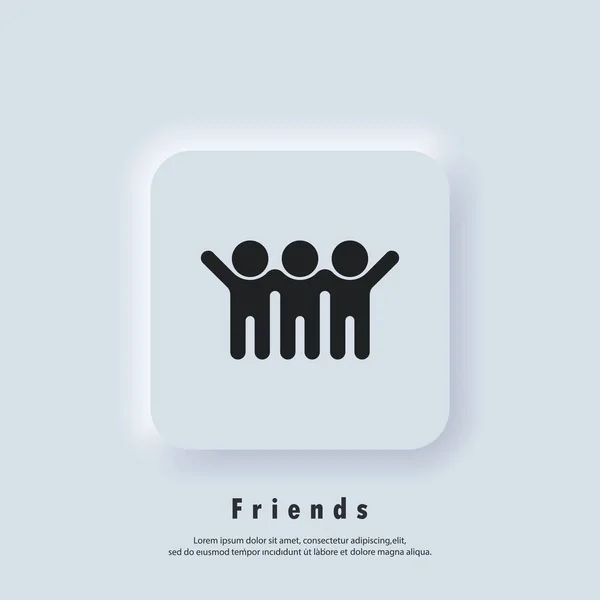 Freunde Sind Vektor Ikonen Gruppen Freundschaftssymbole Best Friend Logo Vektor — Stockvektor