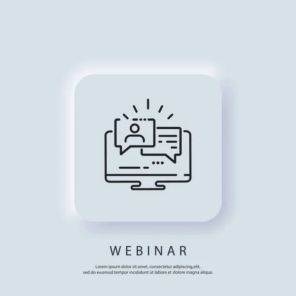 Live Webinar Banner Titta Laptop Online Streaming Video Utbildning Seminarium — Stock vektor
