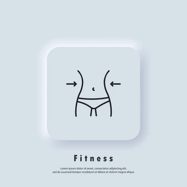 Fitness Diet Icon Weight Loss Logo Icon — Stock Vector