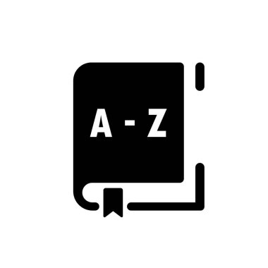 ikonik simge. Sözlük. Rozet ve kitap. Sözlük logosu. Kütüphane simgesi. Vektör EPS 10