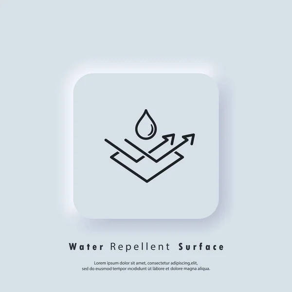 Water Repellent Surface Icon Waterproof Icon Hydrophobic Symbol Vector Eps — Stock Vector