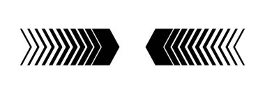 Yön ok simgesi ayarlandı. Ok simgesi. İzole edilmiş beyaz arkaplanda vektör. EPS 10.