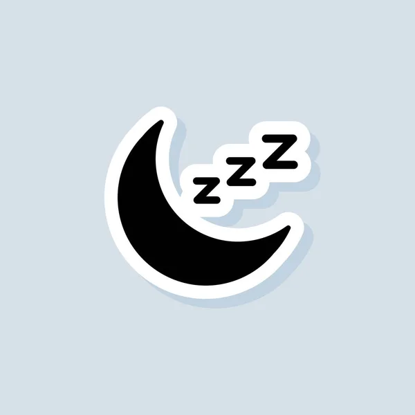 Sleeping Sticker Logo Icon Vector Pillow Sleep Rest Relaxation Restoration — Stock Vector