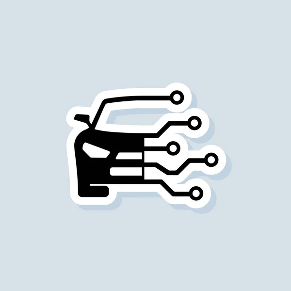 Autocollant Service Voiture Logo Icône Vecteur Diagnostics Logo Icône Technologie — Image vectorielle