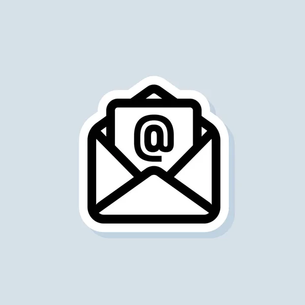 Mail Aufkleber Offener Umschlag Newsletter Logo Mail Und Messaging Symbole — Stockvektor