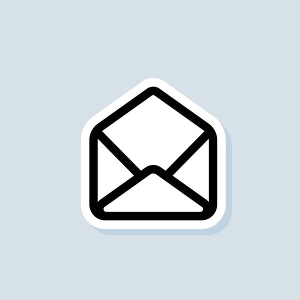 Mail Aufkleber Offener Umschlag Newsletter Logo Mail Und Messaging Symbole — Stockvektor