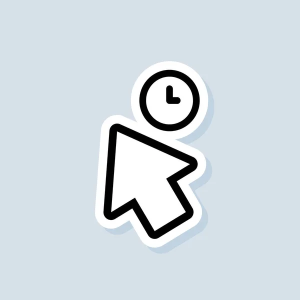 Pointer Pictogram Sticker Cursor Teken Klik Icoon Computermuis Cursors Wijzend — Stockvector