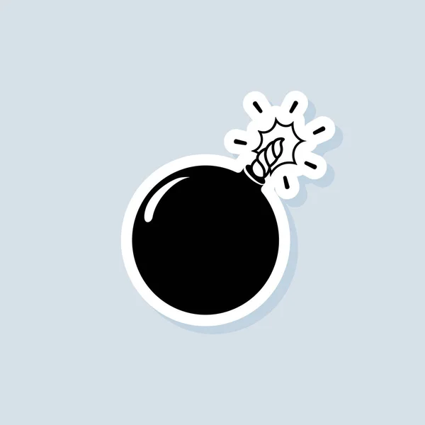 Pegatina Bomba Logo Bomba Vector Sobre Fondo Aislado Eps — Archivo Imágenes Vectoriales