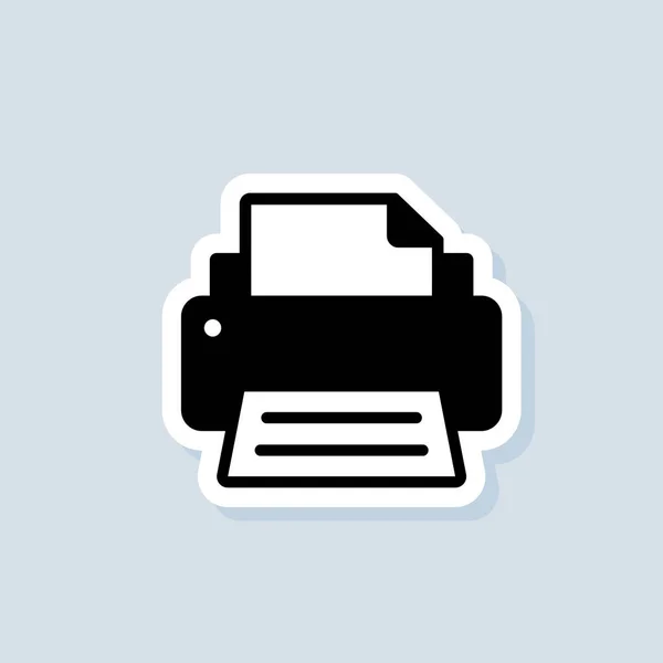 Pegatina Impresora Icono Fax Logo Del Fax Vector Sobre Fondo — Vector de stock